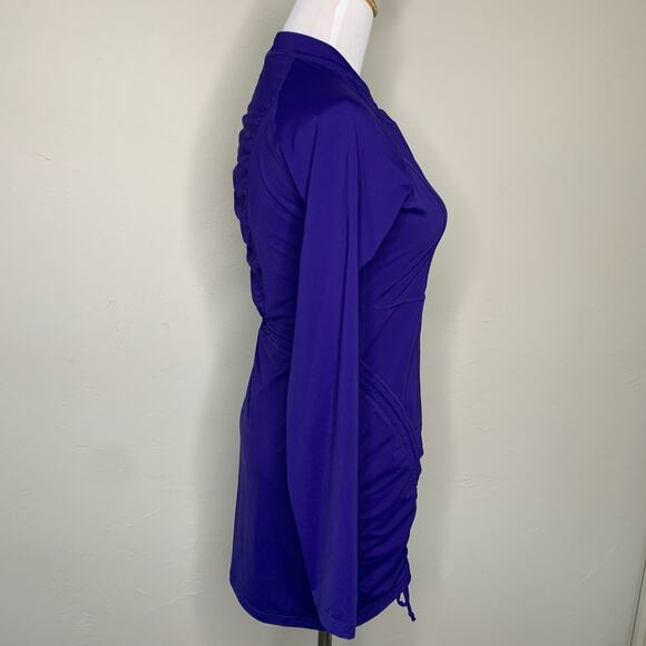 Athleta Tidal Ruched Rash Guard Cover Up Purple Size Small - Picture 9 of 9